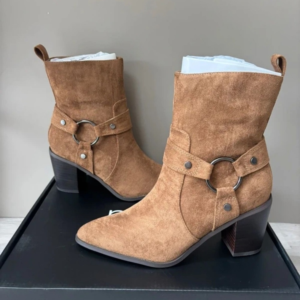 Next Brown Suede Heeled Boots